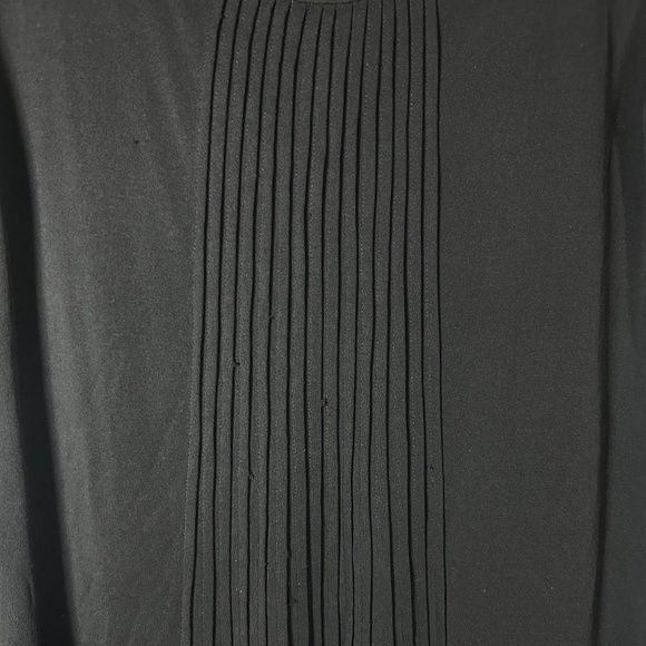 Eileen Fisher Women's Black 100% Silk 3/4 Sleeve Round Neck Dress Size Small - Picture 4 of 6